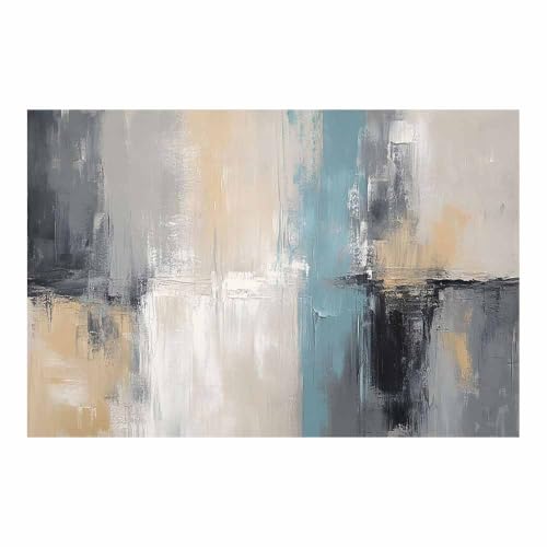 Affiche d'art abstrait moderne gris 40x60cm pour décoration murale chambre garçon