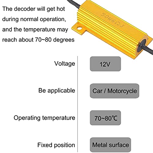 Xiatiaosann Resistenza di carico 50W 6Ohm LED, 4