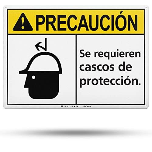 Panneau de sécurité TRADESAFE imperméable en aluminium 35,6 x 25,4 cm