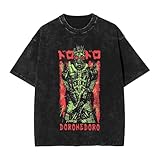 Dorohedoro Vintage Oversized T Shirt Summer Crew Neck Short Sleeve Clothes for Mens Womens Large Black