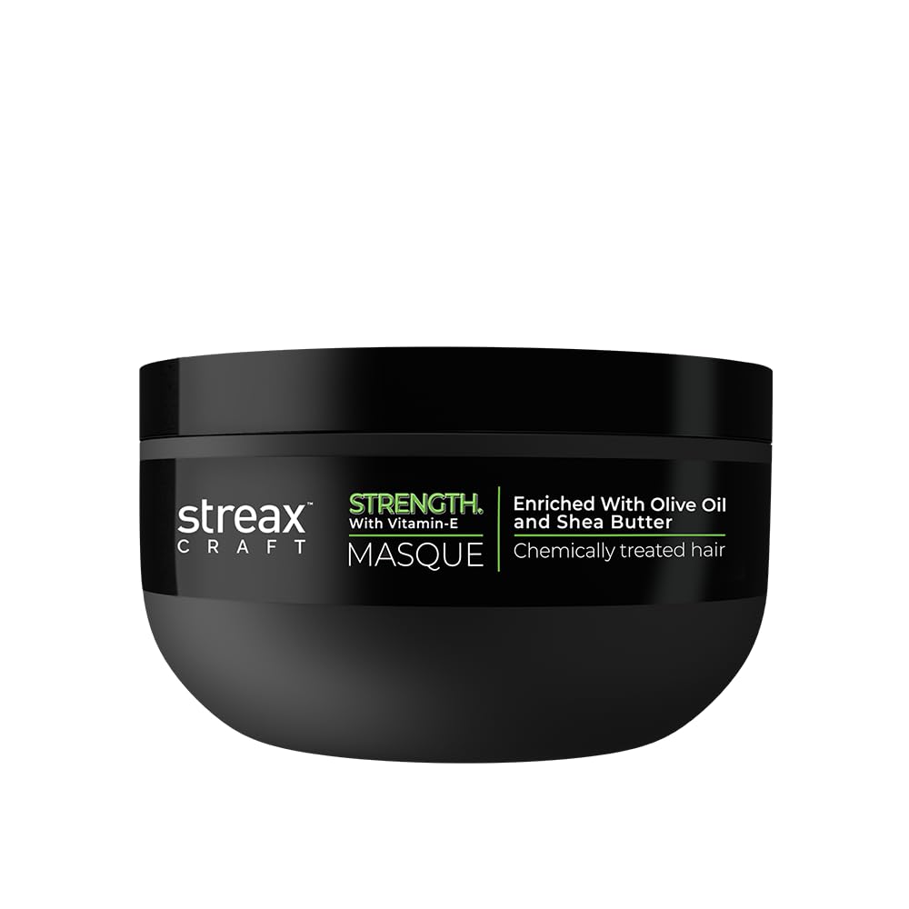 Streax Craft Strength Masque, 200 ml I Hair mask for women I Hair Spa For Chemically Treated Hair I Strength With Vitamin-E I Enriched with Oilve oil & Shea Butter-image-25