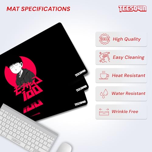 Image of Mob Psycho 100 Anime Desk Mat | Deskpad | Mouse Pad | Laptop Mat for Work from Home | Gaming Anime Mouse Pad | Computer Table Mat | Deskpad for Office Table