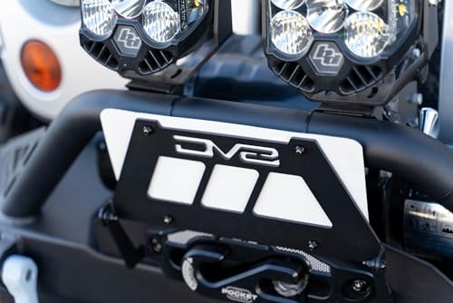 Fairlead Mounted Flip-up License Plate Bracket | Universal Design Compatible with Flat Standard Fairlead Mounts | Flips Up & Out of The Way to Provide Access to The Winch Rope - Thumbnail 3