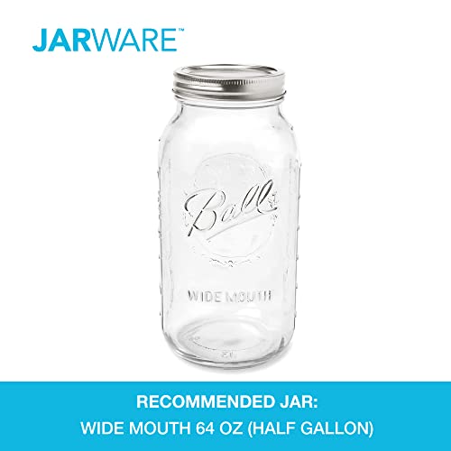 Jarware Cold Brew Coffee Maker and Tea Infuser Lid For Wide Mouth Mason Jars,Black by Jarware - Image 6