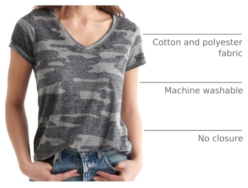 Image of Lucky Brand Women's Camo Burnout Tee Shirt