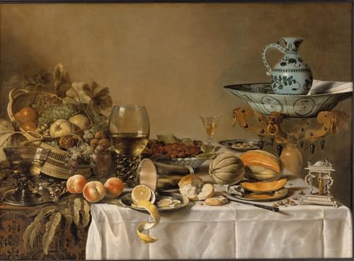 Póster de lienzo Natura morta di Pieter Claesz pinturas famosas lienzos 60x90cm