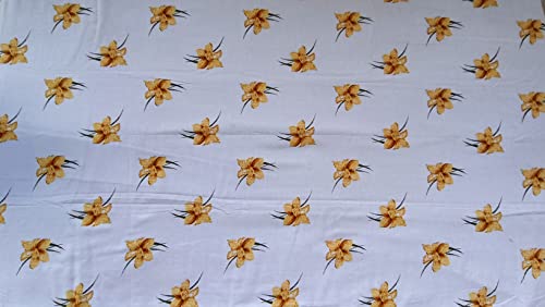 Image of Trance Home Linen 150 GSM Pure Cotton Reversible Dohar Single Bed Size | AC Blanket Comforter | Soft Light-Weight Bed Blanket (56 x 88 inch, Yellow Flowers, Pack of 1)