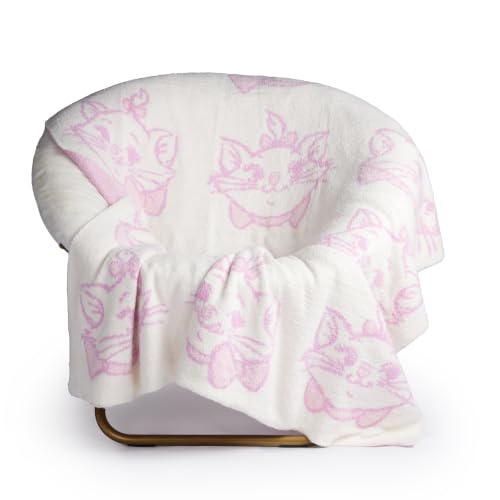 Image of Jay Franco Kids Feather Knit Blanket - 50 inch x 60 inch Inch Soft & Cozy Plush Throw for Bedroom & Couch Decor, Official Licensed Product, White - Aristocats
