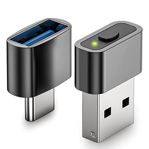 Geyes Mouse Jiggler, Undetectable Mouse Mover Device Has Two Swing Modes Jiggle And Multi-Track,Keeps For Computer/Laptop Awake, Driver-Free, Plug-Play With Usb-C Adapter (Metal Black) #TOP24