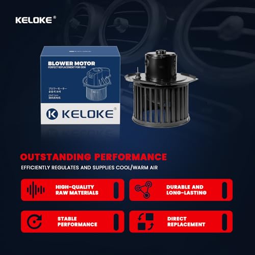 Image of KELOKE HVAC Heater Blower Motor Fan Compatible with 1992 1993 1994 1995 1996 Chevy Suburban C1500 C2500 K1500 K2500 Tahoe Astro G10 G20 GMC Sierra Yukon Safari, Replace# 700103 88890696