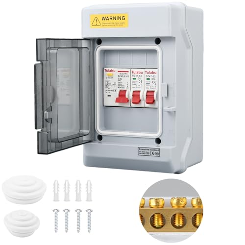 Boîte à fusibles en saillie pour garage, caravane, atelier, villa, chantier, protection contre les courts-circuits, disjoncteur