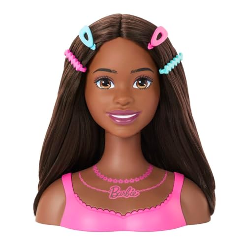 Barbie HMD89 Doll Styling Head, Brown Hair thumb #3