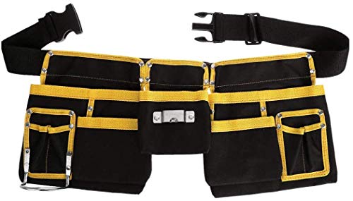 Electrician/Gardening/Construction/Carpenter Tool Waist Bag with 11-Pockets(Optional:Single Pocket/Double Pocket)