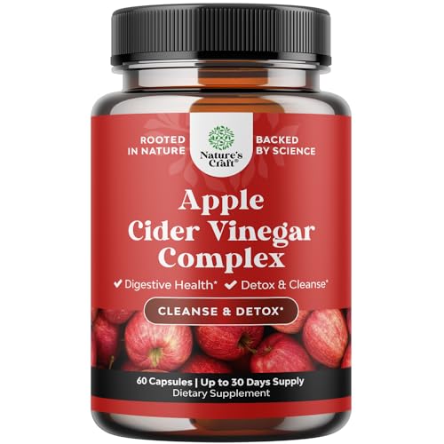 Apple Cider Vinegar Pills – For Weight Loss 1000 MG ACV Extra Strength Fat Burner Natural Supplement Pure Detox Cleanse Digestion Support – Appetite Suppressant Immune Booster – for Women and Men