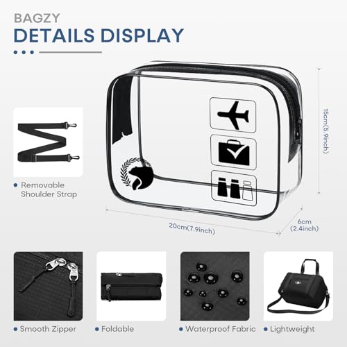 BAGZY Pieghevole Bagaglio a Mano 40x20x25 Ryanair Borsone da Viaggio Impermeabile Borsa da Cabina Borse Aereo Borsa Palestra 20L Pieghevole Borse Viaggio Borsone Sportiva per Weekend Uomo Donna - Immagine 5