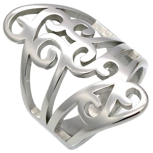 Jude Jewelers Stainless Steel Braided Knot Waved Chunky Style Wedding Engagement Promise Cocktail Party Ring