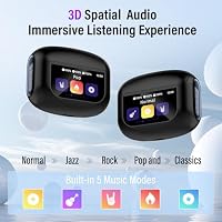 Touchscreen Bluetooth Kopfhörer, 2026 In Ear Kopfhörer Kabellos Bluetooth 5.4 mit ANC+ENC Noise Cancelling Mic, 48Std Spielzeit Tiefer Bass Earbud mit 5 EQ-Modi, IP7 Wasserdicht Ohrhörer USB-C Schwarz – Ansicht 7