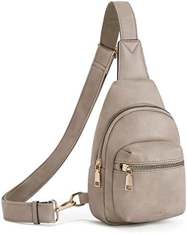 CLUCI Small Sling Bag for Women, Leather Crossbody Fanny Packs Trendy, Women's Chest Bag