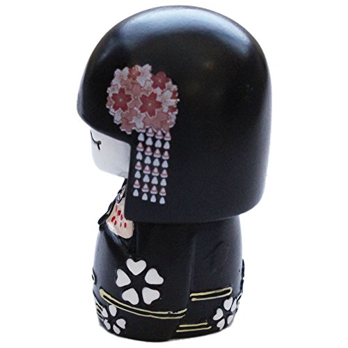N&N Find Japan Japanese Mai Kokeshi Doll Black - Thumbnail 2