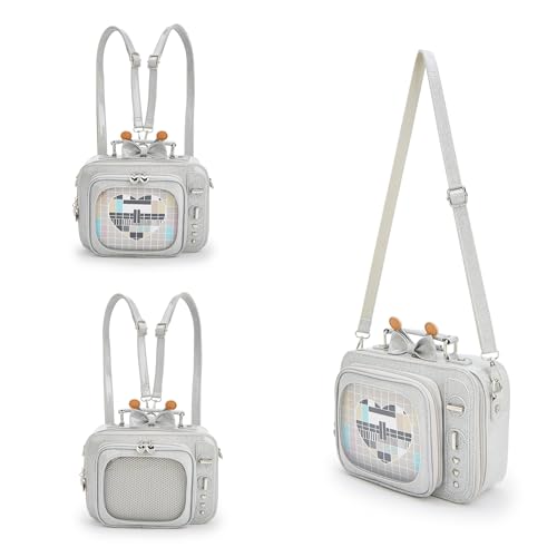 Image of TV Ita Shoulder Bag Women Clear Window Anime Pins Display | Ita Backpack,Fun pins display bag,