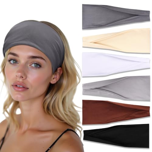 6 Pack Headbands for Women Non Slip,Sports Head Bands