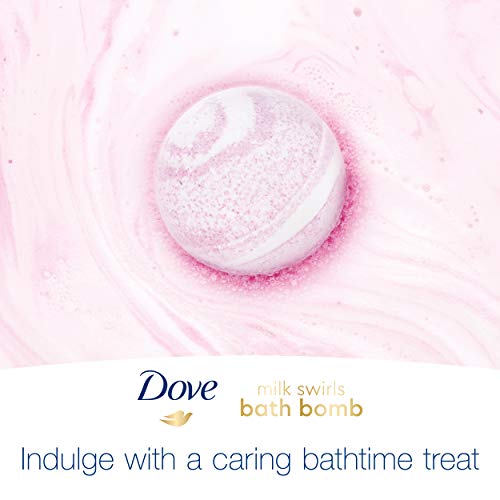 Dove Milk Swirls Vanilla Raspberry Creamsicle Bath Bombs 2.8 Oz (Twin Pack) #TOP7