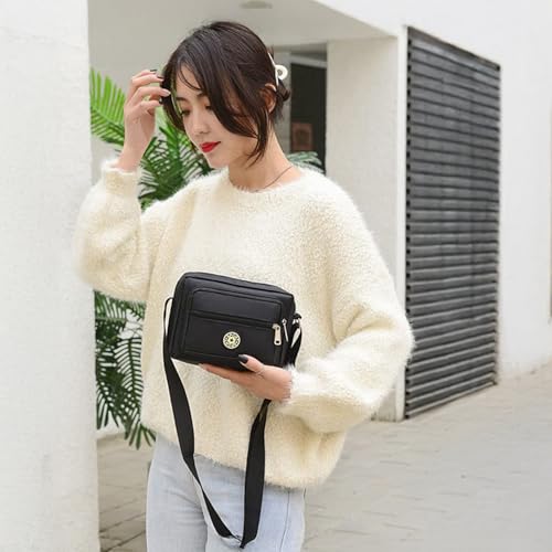 Image of MOMISY Women Mobile Messenger cellphone Bag Ladies Nylon Shoulder Cross Body Long Strap for College, Outing, Travelling, Work