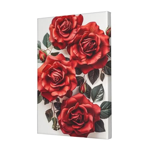 Décoration murale roses rouges impression sur toile HD salon et bureau