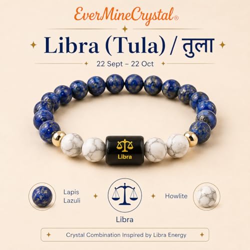 Image of Zodiac Crystal Bracelet with Raw Selenite Plate for Men & Women | Aries, Taurus, Gemini, Cancer, Leo, Virgo, Libra, Scorpio, Sagittarius, Capricorn, Aquarius & Pisces Rashi Bracelet | Astrology Healing Crystal Gift