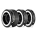 Neewer Tubo Extensión Macro Enfoque Automático AF Metal Fijado 12mm,20mm,36mm para Nikon...
