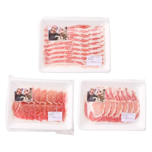 Pioneer Pork [放牧和豚]しゃぶしゃぶ用スライス3種セット 合計900g 宮崎県産 国産 国産豚肉 豚肉 冷凍 真空パック お取り寄せ スライス 薄切り 豚ロース 豚バラ モモ 豚しゃぶ 冷しゃぶ