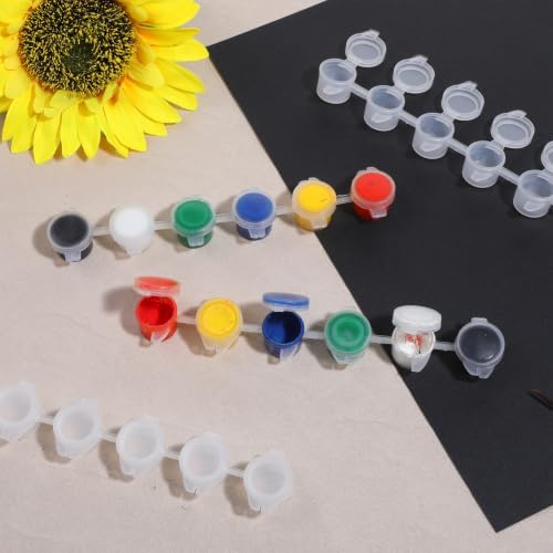 Empty Paint Pots with Lids, 60Pcs Acrylic Mini Paint Container 3ml — 사진 5