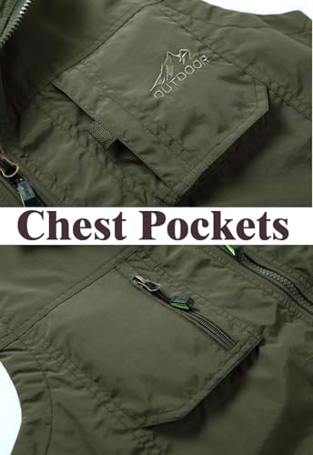 Flygo Mens Casual Lightweight Multi-Pockets Outdoor Work Fishing Travel Photo Vest4