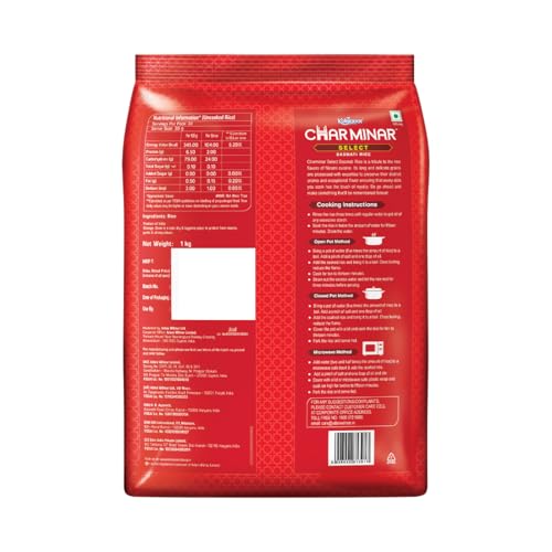 Image of Charminar Select Basmati Rice 1 KG | Value Basmati rice (Pack of 3)