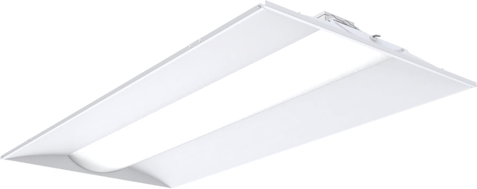 Lithonia Lighting STAKS 2X4 ALO6 SWW7 LL Stack LED Troffer Downlight with 3000 to 5000 Adjustable Lumens and 3500 to 5000K Switchable CCT, 2 Feet by 4 Feet, White