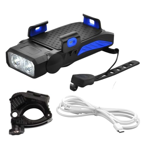 Feux pour vélo de route Teksome ultra-lumineux avec support téléphone et alarme