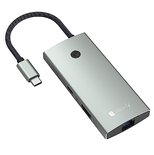 Techly 367805 Docking Station Multifunzione Hub USB-C™ 6 In 1 Con Interruttore Silver - 6