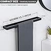 SAYAYO Porta Asciugamani Bagno Nero Porta Asciugamano Autoadesivo Porta Salviette da Parete 20CM Anello Portasciugamani Bidet Per Bagno Cucina, in Acciaio Inox
