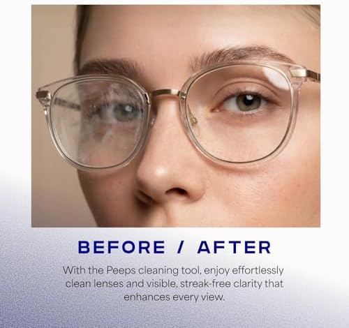 Peeps Eyeglass Lens Cleaner – Groundbreaking Carbon Microfiber Technology – Used by NASA to Clean Glass (Injected Finish Black (1Pack)) - 3
