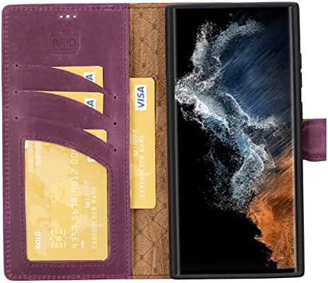 Bouletta Samsung Galaxy S23 Ultra Uyumlu Deri Cüzdanlı Kılıf CZ7 - Görsel 3