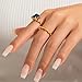 Fashion Gold Rings That Don't Tarnish Size 7 8 9 10 Dainty Gold Plated Ring Set Non Tarnish for Women Stackable Cubic Zirconia Rings Wedding (Blue5-2PCS, 9)