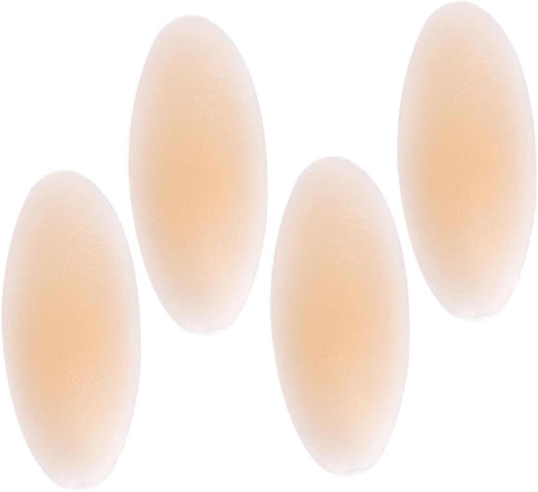 2 Pairs Self-Adhesive Silicone Calf Pads and Thigh Anti-Chafing Leg Corrector Set Skin Color Breathable Gel Pads for Men and Women Sports Protection