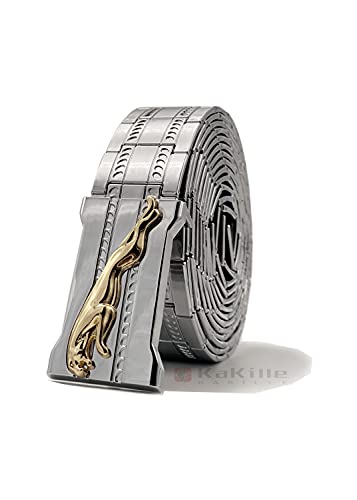 Herren Selbstverteidigungsgürtel Metallgürtel Männer Geschenk Outdoor Selbstverteidigungsgürtel Kreatives Geschenk Gr. 100, metallic silver Cover