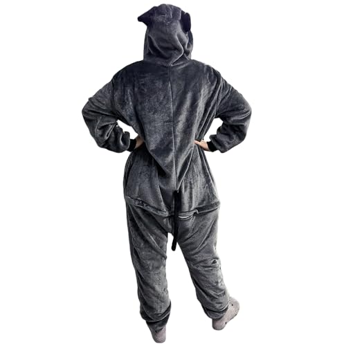Bseical Mops Kostüm für Erwachsene Damen Herren, Tiere Onesie Tierkostüm, Karneval KostüM Herren S-XL