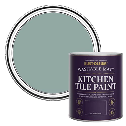 Rust-Oleum Blue water resistant Kitchen Tile Paint in Matt Finish - Gresham Blue 750ml