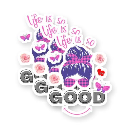 Life is So Goog Motivational Vinyl Stickers 3 Pack 3 Inch