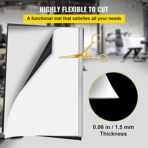Image of VEVOR Dance Floor 6.6x23ft PVC Vinyl Reversible Black White Marley Mat