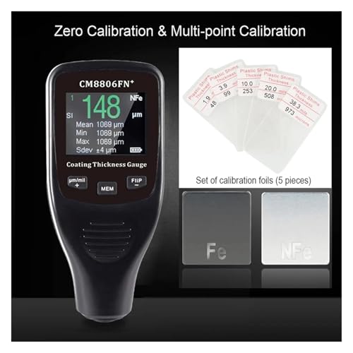 Thickness Gauge 2Pcs CM8806FNPaint Thickness Gauge Color FILP OLED Display Car Coating Meter Fe/NFe 0-1250μm Automotive Film Mil Check miniatura 2