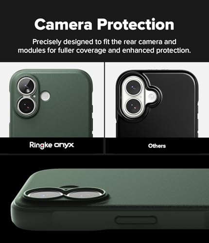 Image of Ringke Onyx Compatible with iPhone 17 Case Back Cover Rugged Flexible Durable Anti-Slip TPU Protection Shockproof - Dark Green