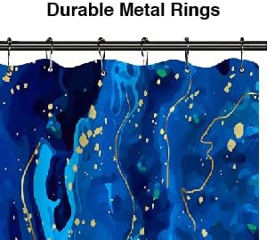 Miniatura 6 de Juego de baño con cortina de ducha y alfombras, el juego de cortinas de baño incluye cortina de ducha impermeable, alfombra antideslizante, cubierta